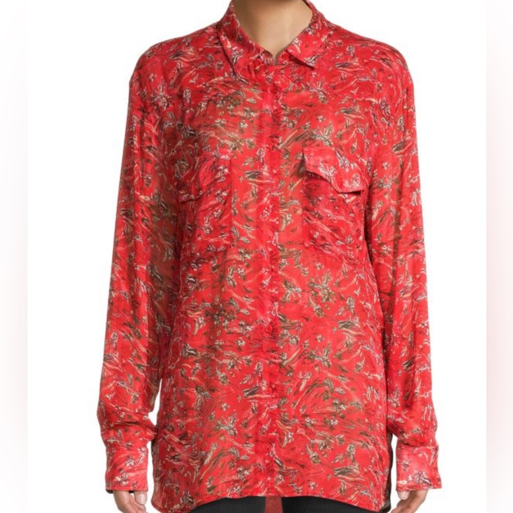Iro Long Printed Blouse Size 36